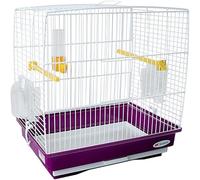 Parrot Cage, Flight Cage, 14-inch Iron Bird Cage For Parakeet, Parrot, Pigeons, Cockatiel, Finch, Parrotlet, Canary, Conure,(Purple)