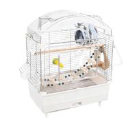 Parrot Cage for Home, Acrylic Bird Cage Flight With Pull-Out Tray For Indoor Outdoor Use Small Medium Birds(White)