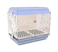 Parrot Cage for Home, Acrylic Birdcages Creative Bird Carriers Portable House Carrier Square Flight Cage Small Medium Birds(Blue)