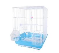 Parrot Cage for Home, Bird Cages Wrought Iron Cage Portable Square Birdcages With Feeding Boxes Durable Birdcage For Home Small Medium Birds(30 * 22 * 38cm)
