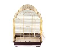 Parrot Cage for Home, Metal Bird Cage Travel Carrier With Tray Parrot Birds For Cockatiels Conures Small Medium Birds(Gold)