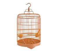 Parrot Cage for Home, Round Bird Cage Vintage Style Hanging Birdcage Portable Waterproof Cages Durable House Carrier Small Medium Birds