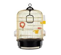 Parrot Cage for Home, Round Birdcages Wrought Iron Birdcage High Capacity Bird Carriers Gold House Carrier Cage Small Medium Birds