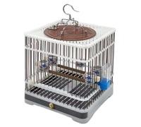 Parrot Cage for Home, Vintage Bird Cage Decorative Hanging Plastic Square Birdcages House Carrier For Small Birds Small Medium Birds(B)