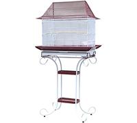Parrot Cage Stainless Steel Large Bird Cage, Multifunctional Bird Habitat for Forage,Rest and Play, Flight Bird Cage with Pull-out Tray Breeding Box