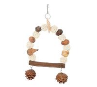 Parrot Cage Swing Stand Rattan Ball Chewing Plaything for Birds for Parakeets Cockatiels and Budgies Encourages Coordination and Balance Skills