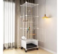 Parrot Cage with Rolling Stand, Easy to Clean Design for Birds, Includes Bird Toy, Suitable for Parakeets, Lovebirds, Macaw