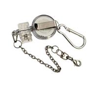Parrot Chain -25cm/9.8inch Metal Anti-Bite Retractable Toys | Parrot Flying Training Leg Rope | For Parakeet African Grey Cockatiel Macaw Sugar Glider Outdoor Walking Home Daily