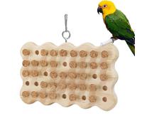 Parrot Chew Cort, Wooden Bite Training Bird Toy, Fun Cork Treasure Hunt Game for Hiding Treats, Included Parrot Toy, Perfect for Small and Medium Birds