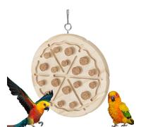 Parrot Chew Cort, Wooden Bite Training Bird Toy, Fun Cork Treasure Hunt Game for Hiding Treats, Included Parrot Toy, Perfect for Small and Medium Birds