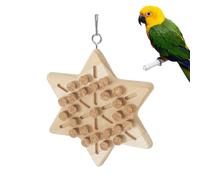 Parrot Chew Cort, Wooden Bite Training Bird Toy, Fun Cork Treasure Hunt Game for Hiding Treats, Included Parrot Toy, Perfect for Small and Medium Birds