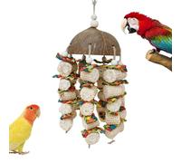 Parrot Chew Toys,Bird Cage Toys,Corn Cob Shaped Bird Chew Toys and Natural Coconut Shell - Parrot Toys, Parrot Toys