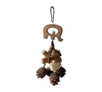 Parrot Chew Toys, Bird Chew Toys, Hanging Aviary Hanging Toys - Fun Pine Cone Shaped Chew Toy, Wooden Toys for Small Medium Birds