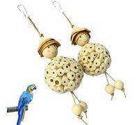 Parrot Chew Toys Natural 2 Pieces Cockatiel Chewing Cage Accessories