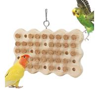 Parrot Chewing Cork - Wooden Biting Training Toy, Treasure Hunt Game, Cognitive Enrichment Bird Toy, Durable Natural Cork, Interactive Chewing Accessory | Parrot Intelligence Emotional Development for