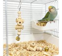 Parrot Chewing Natural Beads For Conures Bird Intelligence Grinding Hanging Cage 73581