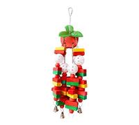 Parrot Chewing On A Toy, Beak Grinding Support, 6inch, Bird Cage Chewing Games, Parrot Toys, Beak Grinding & Climbing Accessories For Parakeet Cockatiel Cockatoo African Grey Finch Lovebirds