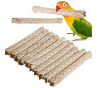 Parrot Chewing Toy - 13x1.5cm Bird Chewing Stick, Present | Bite Resistant Parrot Chew Cage Toy with Intricate Woven Hollow Tubes, Chew Grind Teeth Stick for Play Exercise Cockatoo Cockatiels