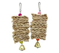 Parrot Chewing Toy - Natural Husk Shredder, Conure Play Piece | Engaging Indoor Outdoor Boredom Breaker Healthy Foraging Exercise Tool Decorative Feathered Friend Supply with Texture for Courtyards