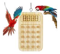 Parrot Chewing Toy - Wooden Cork Bird Trainer | Intelligence Development Game, Piking Puzzle Toys for Small Medium Birds, Hidden Treat Bite Toy, Emotional Embossed Parrot