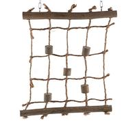 Parrot Climbing Ladder Toy | Organic Wood & Hemp Rope for Chewing/Climbing | Bird Exercise & Balance Training | Fun Cage Accessory for Parakeets/Small Birds
