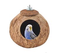 Parrot Coco Nest Hut Natural Coco Shell Resting House for Birds