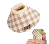 Parrot Collar - Canvas Plucking Recovery Cone, Adjustable Chew-Resistant Lightweight Neck Protector | Perfect for Quaker Monk Sun Conure Cockatiel Pet Birds Daily Care Wear
