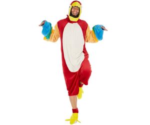 Parrot Costume Man Woman Halloween Fancy Dress Outfit Carnival Jungle ARA Animal