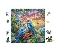 Parrot Couple Tropical 100 Piece Complete Jigsaw Puzzle Set Teens Beginners Educational Challenge Puzzle Fans Group Play Anniversary Creativity & Gift Giving 28x28cm