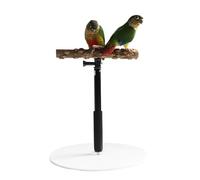 Parrot Desk Stand - Wooden Bird Training Rack, Retractable Bird Toy Holder | Parrot Desk Stand with Retractable Wooden Perch, This