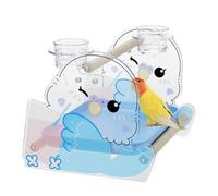 Parrot Desktop Stand - 9.84x8.27x7.48in Acrylic Bird Perch, Anti-Slip Play Stand, Comfortable Cage Accessory | Cockatiel Parakeet Conure Macaw Lovebird Canary Cockatoo Finch Tray for Home Balcony Bedr