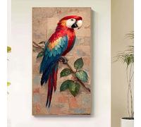Parrot Diamond Painting Animal Diamond Art Kits Adults, 5D Crystal Art Kits for Adults Kids DIY Square Full Drill Gem Art Craft Paintings Pictures Embroidery Kits Home Wall Decor Gifts 40x80cm bd3-a
