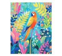Parrot Diamond Painting Flower Diamond Art for Adults 32x39 Inch, DIY Mosaic Art Craft Kits for Beginners Crystal Rhinestone Embroidery Paintings for Home Wall Decor, Hobbies for Women Gifts Lq1080