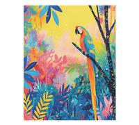 Parrot Diamond Painting Tree Diamond Art for Adults 16x16 Inch,DIY Mosaic Art Craft Kits for Beginners Crystal Rhinestone Embroidery Paintings for Home Wall Decor,Hobbies for Adults Women Gifts Lq1085