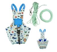 Parrot Diaper Adjustable Leakproof Ergonomic with 78.74Inch Flying Rope