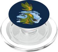 Parrot & Dragon Reflection I Senegal Parrot PopSockets PopGrip for MagSafe
