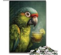 Parrot Drinking A Drink 1000 Piece Jigsaw Puzzle for Adults And Teenagers, Stress Reliever Staycation Kill Time Funny Gift (26x38cm)