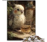 Parrot Drinking A Drink JigsawPuzzle 1000 Pieces for Teenagers, Suitable for Ages 14 And Up Family Fun It Is Ideal As A Gift for The Whole Family (50x75cm)