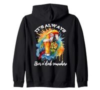 Parrot Drinking Its Beer O'Clock Somewhere Always 5 O Clock Zip Hoodie