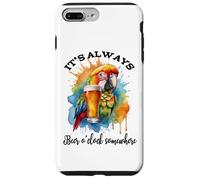 Parrot Drinking Its Beer OClock Somewhere Always 5 O'Clock Case for iPhone 7 Plus/8 Plus
