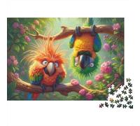 Parrot Duo Jungle Beginners Jigsaw Puzzle 1000 Pieces Office Break Puzzle Stress Relief Activity 52x38cm/1000pcs