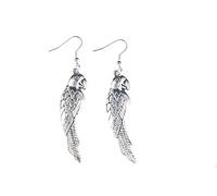Parrot Earrings Miniblings Bird Birds Exotic Macaw Parrots 6Cm Silver Plated