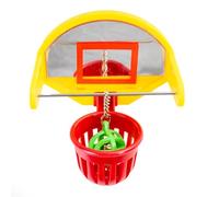 Parrot Essentials Birdie Basketball Activity Toy - Interactive Foraging & Training Game for Budgies, Cockatiels, Lovebirds & Small Parrots - Bird Toy with Mirror Backboard