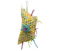 Parrot Essentials Colourful Foraging Pouch - Chewable, Natural Bird Enrichment Toy for Parrots