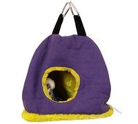PARROT ESSENTIALS Medium Bird House Snuggle Hut Hideaway for Parrots, Budgies and Other Birds - Fun Coloured Soft, Cozy Hanging Tent Sack for Resting and Hiding - Toy Hammock Tent Makes Them Feel Safe