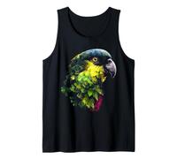 Parrot Face Bird Lover Colorful Portrait Motif Illustration Tank Top
