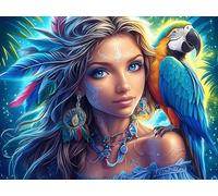Parrot Fairy 1000-piece Jigsaw Puzzle Set Magical Cosmic Creatures For Adults Teens 14+ Logic Skill Indoor Game Family Game Night Summer Durable Material 1000 PCS/75x50cm