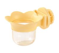 Parrot Feeder - 7.3x5.5x5cm Bird Food Bowl With Clamp, Feeding Dish Coop Cup | No Dead Angles Cage Mounted Accessory For Home Pet Store Small Birds, Canary Finch Conure Cockatiel Daily Feedings