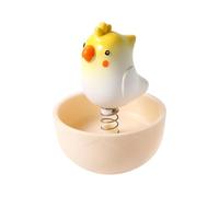 Parrot Feeder Bowls, Interactive Wobble Dish Pet Toy, Bird Water Dish, for Cockatoo, Conure, Macaw, Parakeet, Lovebirds, Small Animal, Bath, Travel, Indoor, Outdoor, Cage, Fence