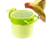 Parrot Feeder, Seed Feeding Bowl Tray, Anti-clog Bird Food Dish, Stabilises Cage Meals, Prevents Outdoor Scatter, 2.09x2.09x1.89 Inches, For Deck
